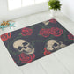Rose skull Plush Doormat