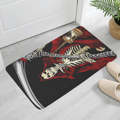 Gothic grim repaer skull Plush Doormat