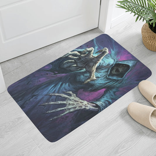 Grim reaper gothic skeleton Plush Doormat