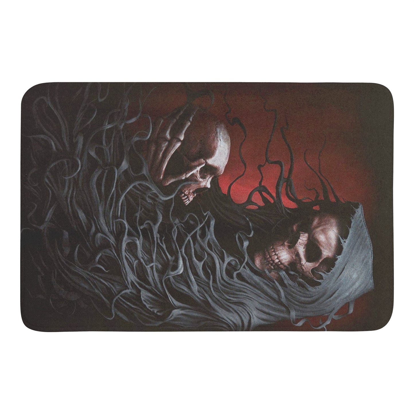 Gothic grim reaper skull Plush Doormat