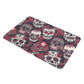 Rose floral sugar skull day of the dead Plush Doormat