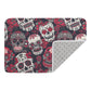 Rose floral sugar skull day of the dead Plush Doormat