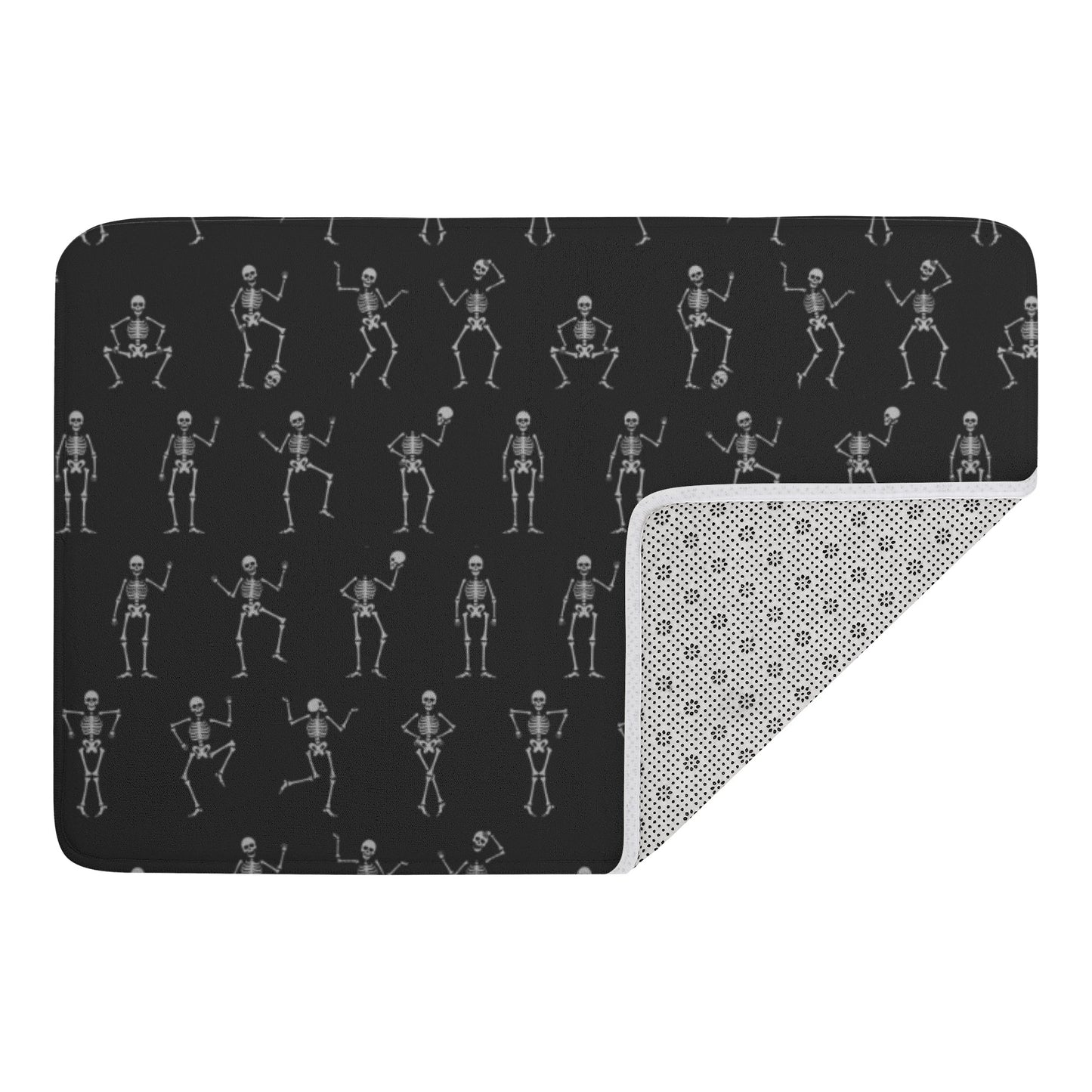 Skeleton dancing  skull Plush Doormat