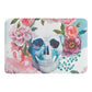 Rose skull gothic sugar skull floral Plush Doormat