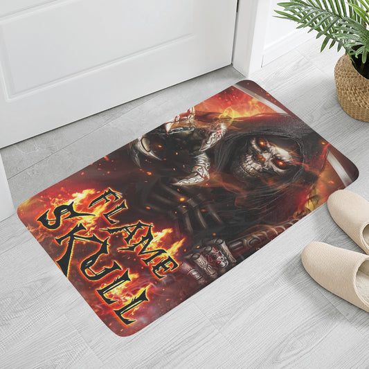 Flame skull Plush Doormat