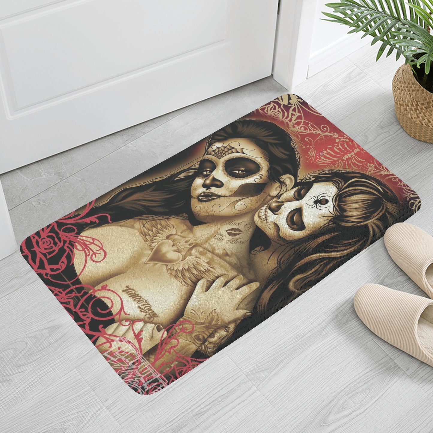 Sugar skull girls Plush Doormat