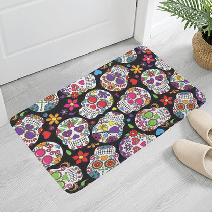 Sugar skull day of the dead Plush Doormat