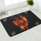 Flaming skull gothic Plush Doormat