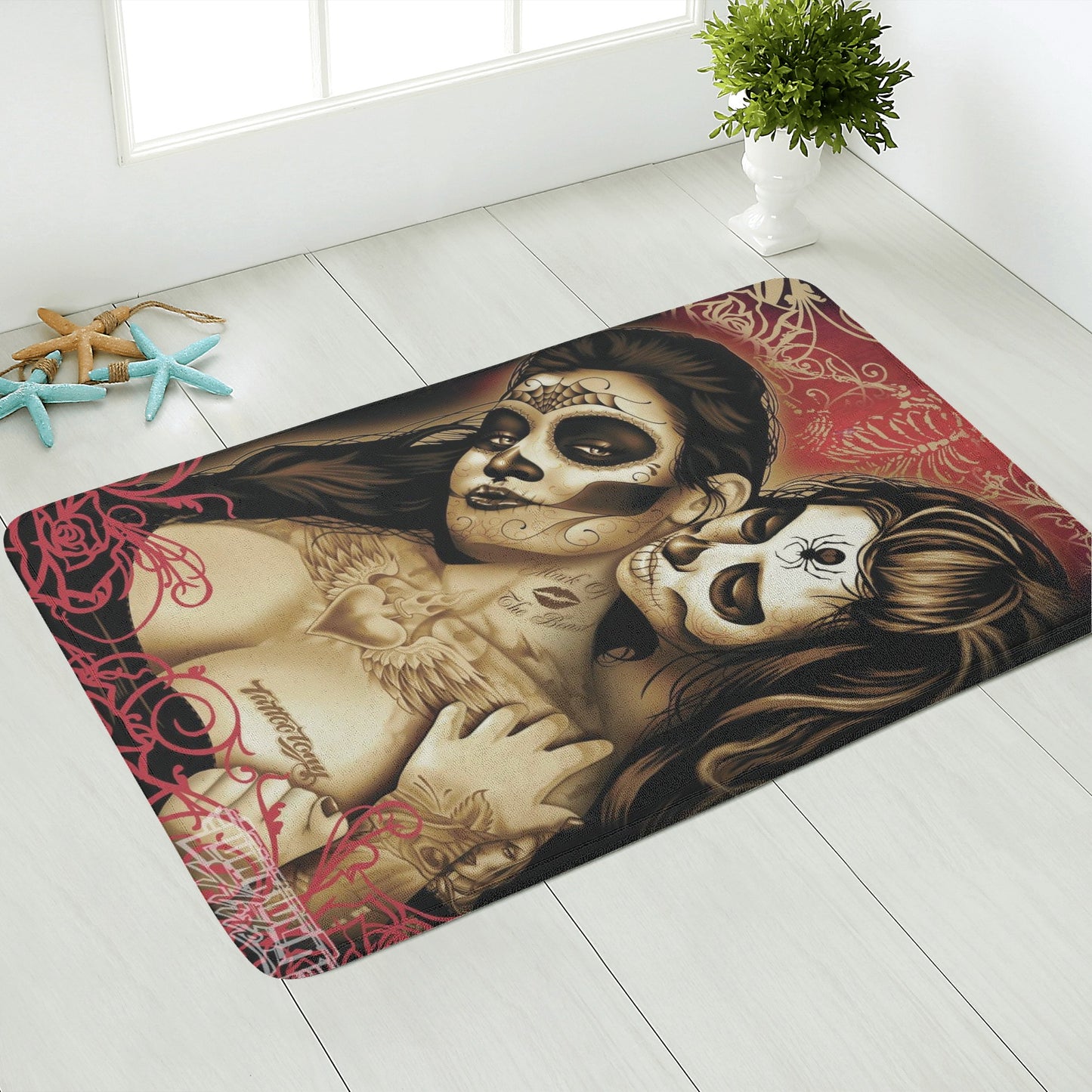 Sugar skull girls Plush Doormat
