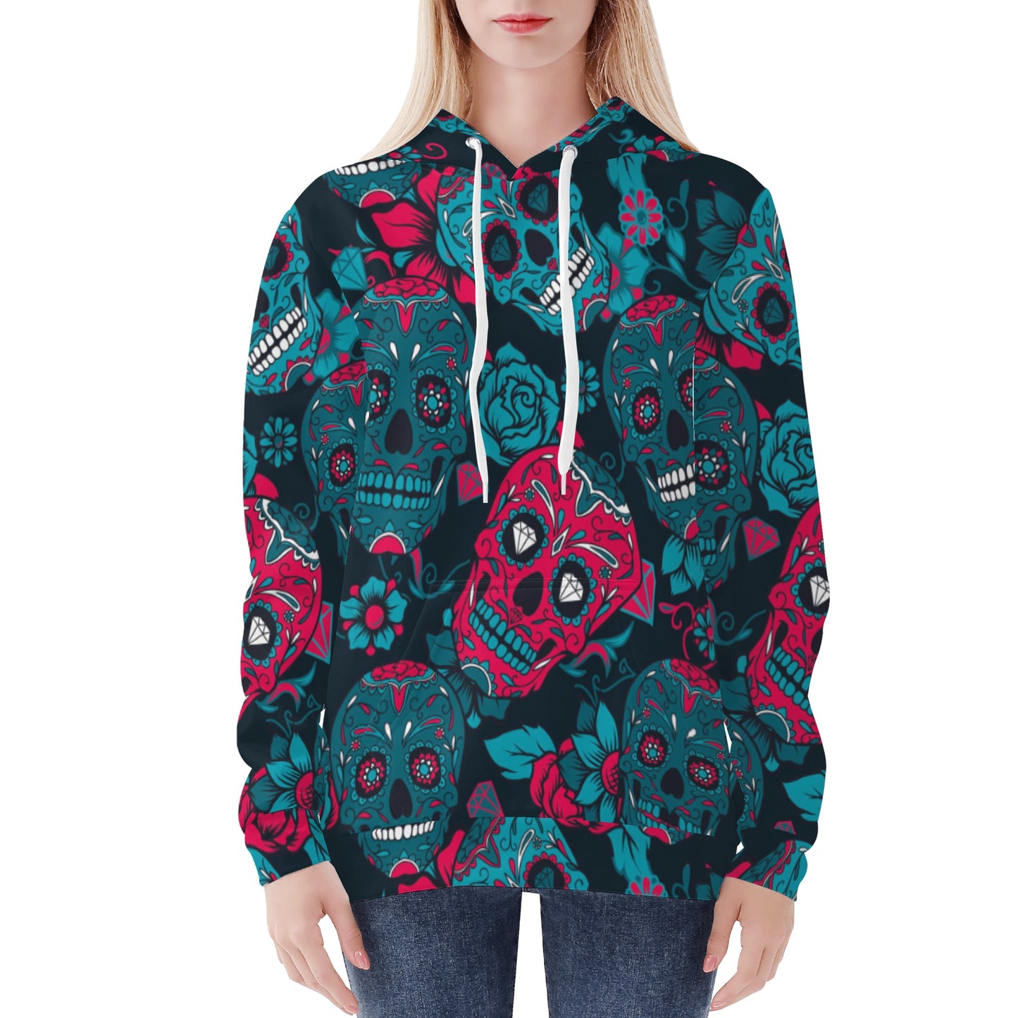 Calaveras Mexican skull Women's All Over Print Hoodie