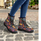 Sugar skull pattern Women's Leather Boots