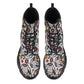 Sugar skull Dia de los muertos Women's Leather Chunky Boots