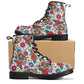 Sugar skull floral Women's Leather Boots