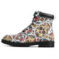 Day of the dead Mexican skull Women's All Season Leather Boots