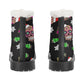 Merry christmas sugar skull Women's Faux Fur Leather Boots