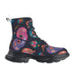 Sugar skull love Women's Leather Chunky Boots