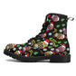 Merry christmas sugar skull Women's Leather Boots