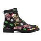 Sugar skull Xmas Women's All Season Leather Boots