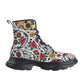 Sugar skull Dia de los muertos Women's Leather Chunky Boots