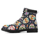 Day of the dead skull Women's All Season Leather Boots
