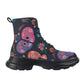 Sugar skull love Women's Leather Chunky Boots