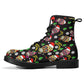 Merry christmas sugar skull Women's Leather Boots