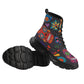 Day of the dead Women's Leather Chunky Boots