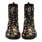 Merry christmas sugar skull Women's Leather Boots