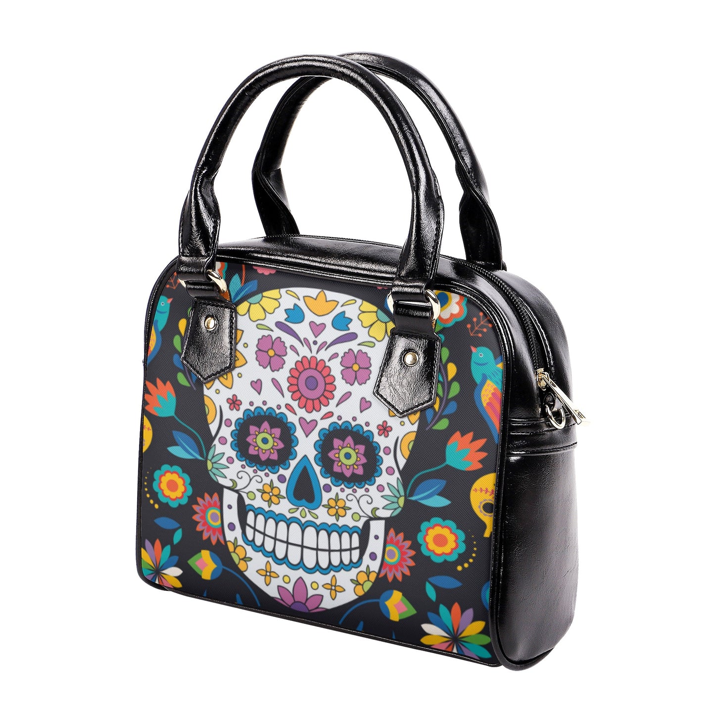 Set 3pcs Sugar skulls Shoulder Handbag & matching wallets