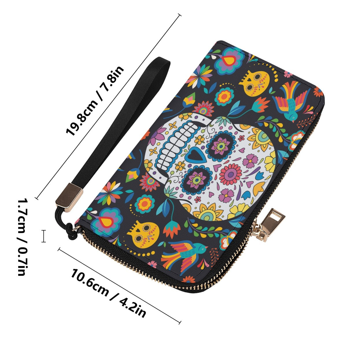 Set 3pcs Sugar skulls Shoulder Handbag & matching wallets