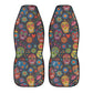 Mexican skull Calaveras skull Car Seat Covers (2 Pcs)