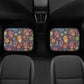 Day of the dead sugar skull pattern Back and Front Car Floor Mats