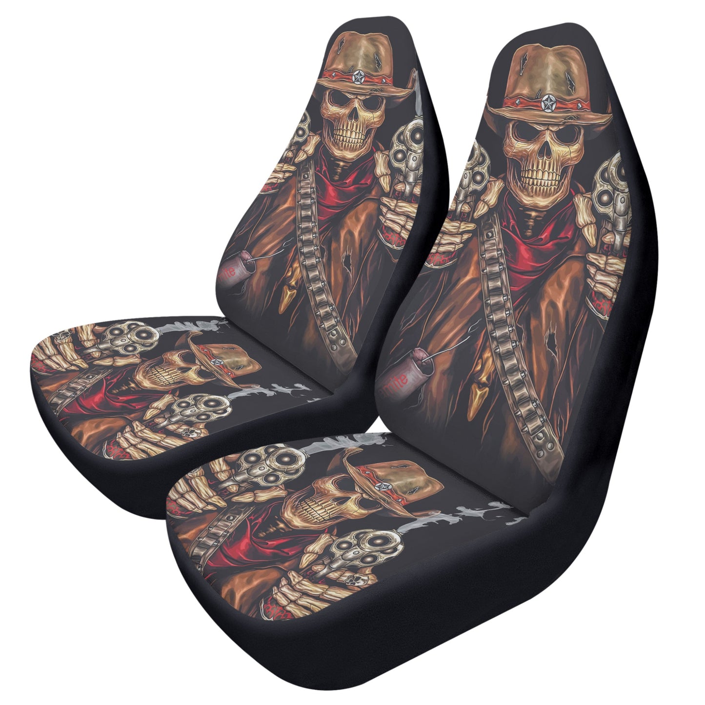 Gothic skull grim reaper Car Seat Covers (2 Pcs)
