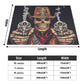 Gothic Grim reaper Halloweeen skull Horizontal Flannel Breathable Blanket 4 Sizes
