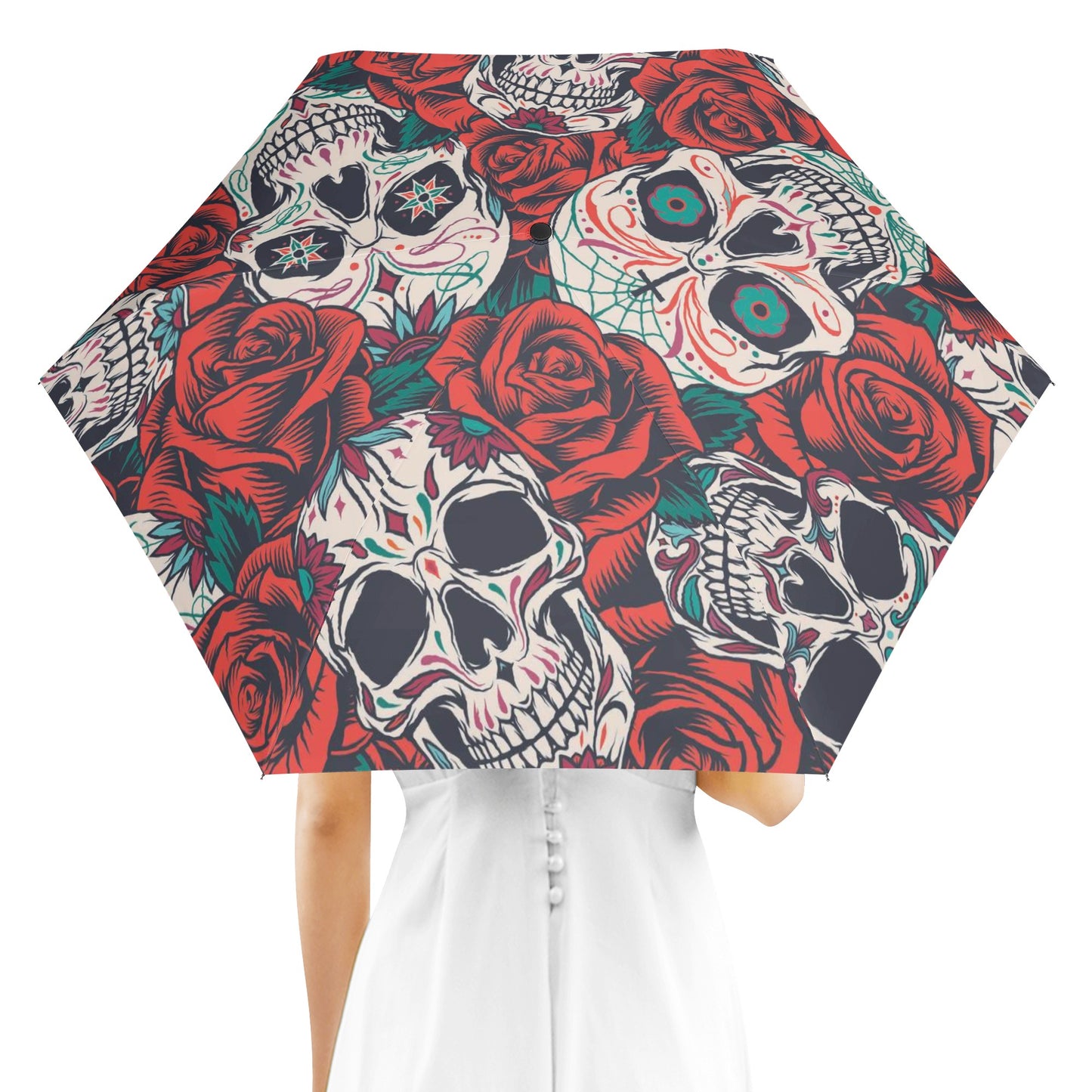 Sugar skull pattern skull  Umbrella