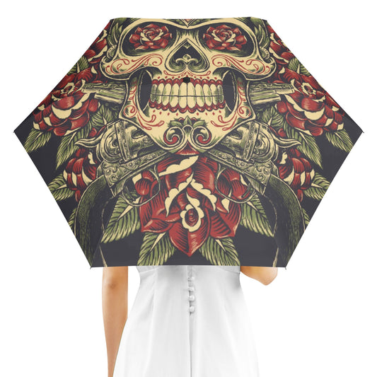 Rose skull All Over Print Umbrella