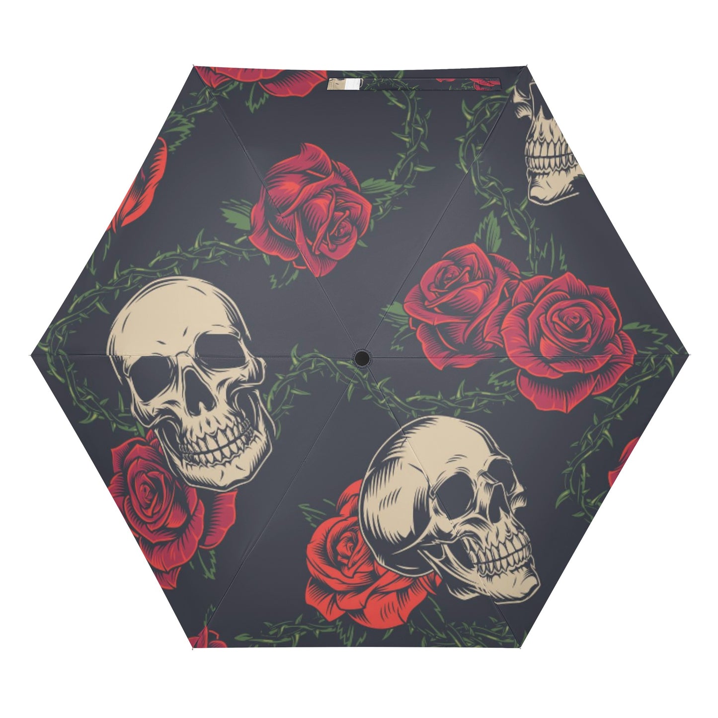 Floral rose Halloween skeleton skull  Umbrella