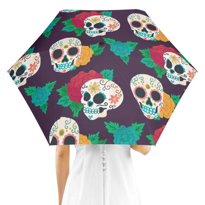 Floral sugar skull All Over Print Umbrella