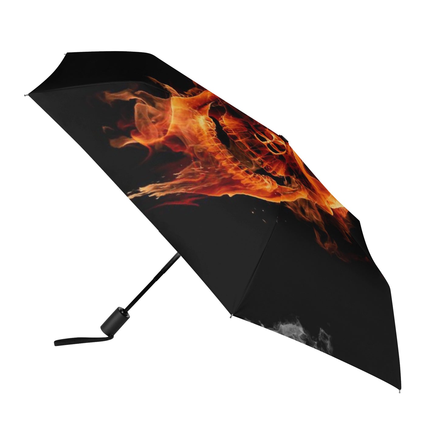 Flaming fire skull  Umbrella