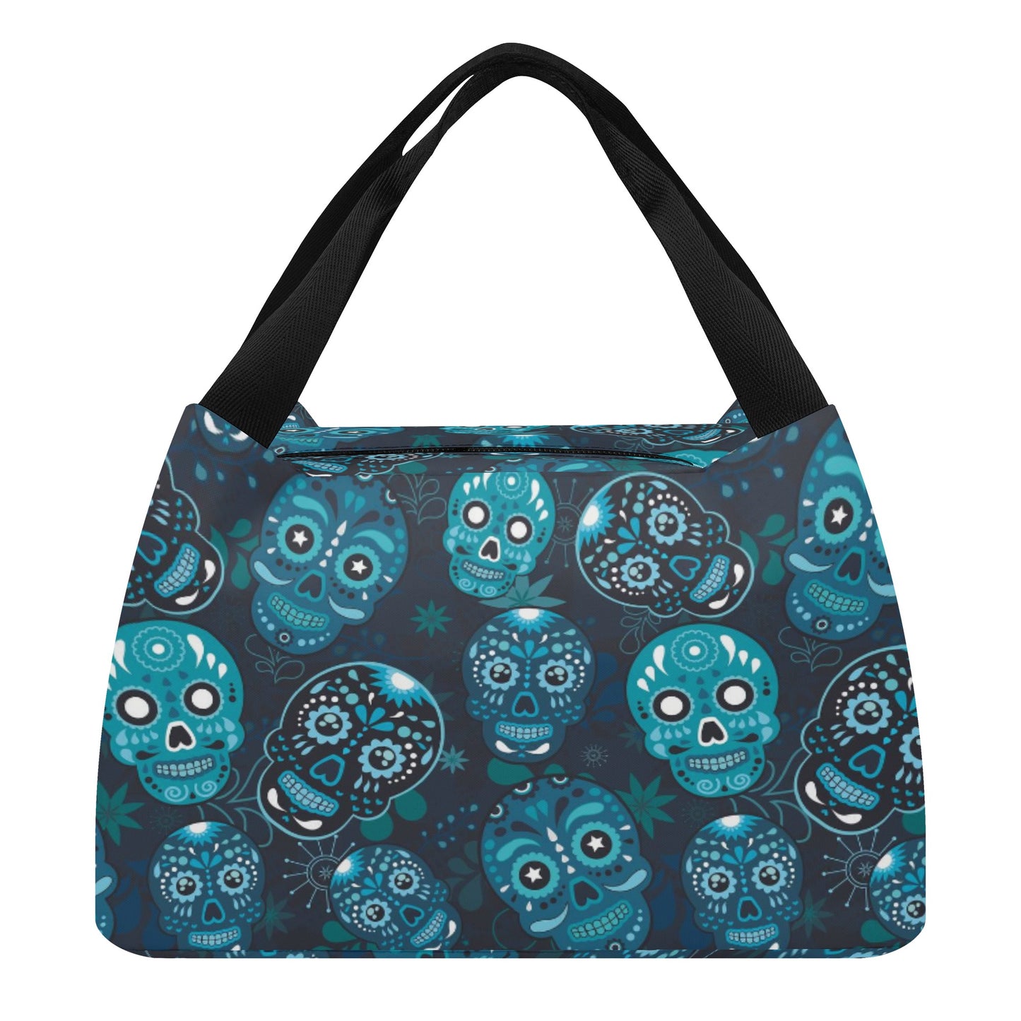 Dia de los muertos skulls candy Portable Tote Lunch Bag