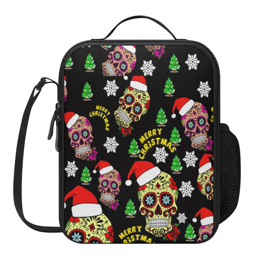 Xmas sugar skull Merry Christmas Lunch Box Bags
