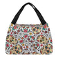 Dia de los muertos skull pattern Portable Tote Lunch Bag