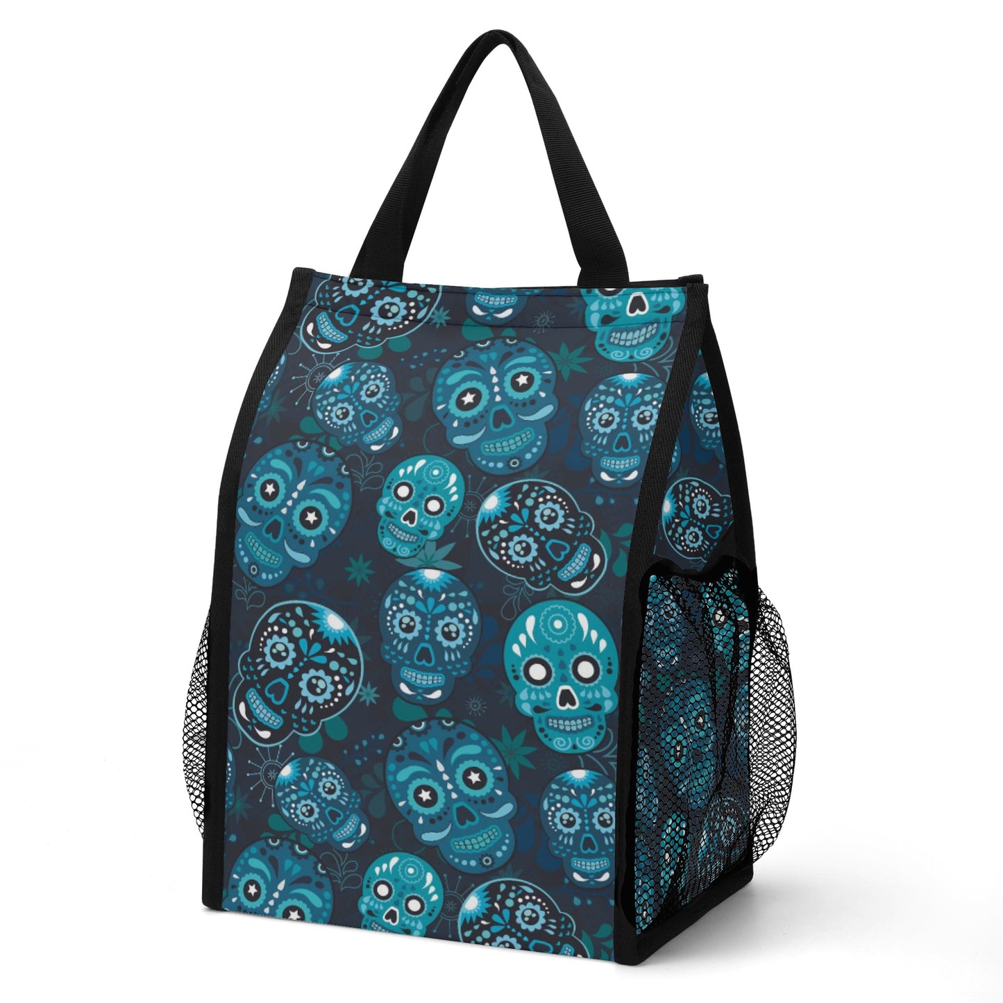 Sugar skull pattern Folding Pocket Type Lunch Bag