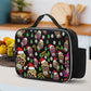 Merry Christmas skull Detachable Leather Lunch Bag