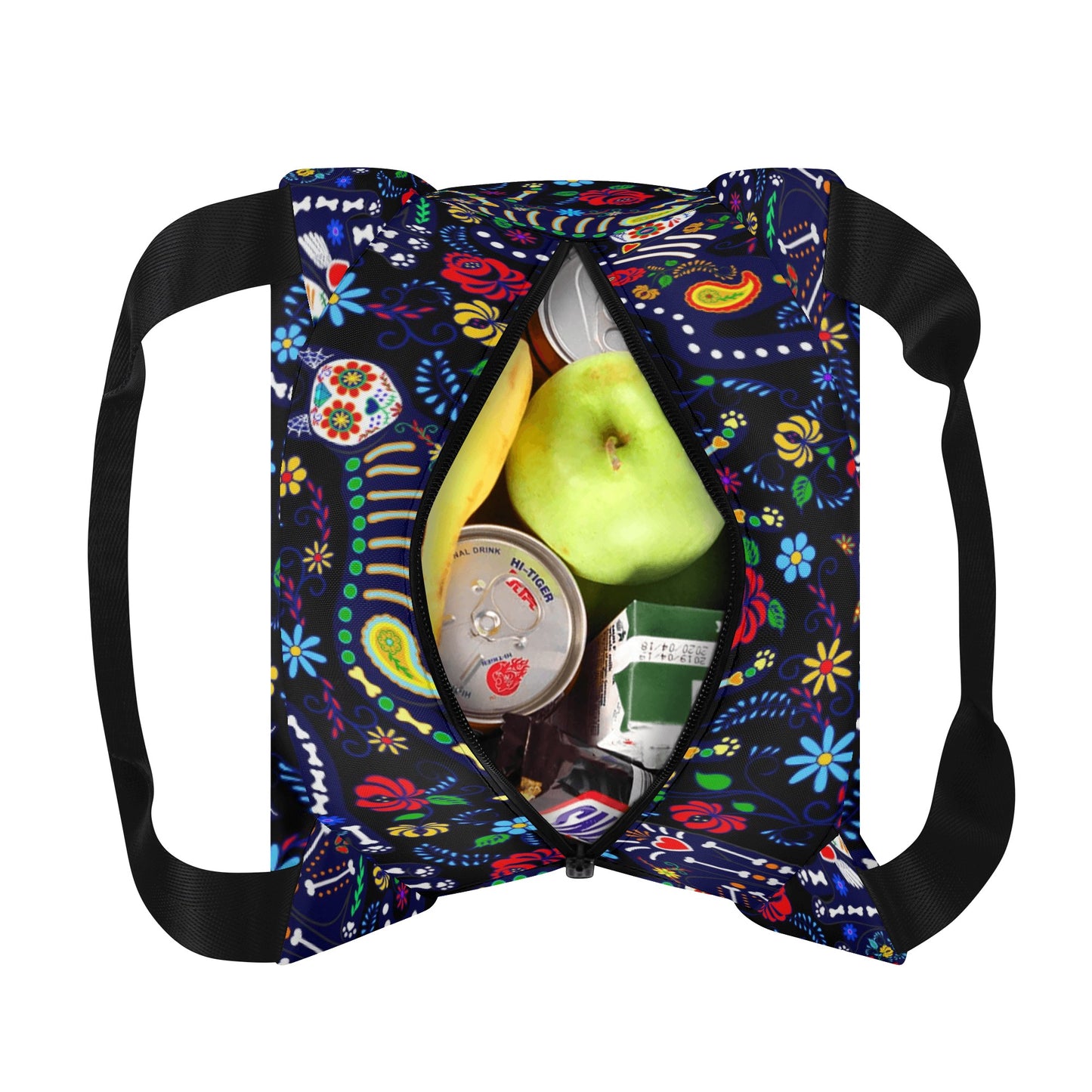 Sguar skull cat Portable Tote Lunch Bag