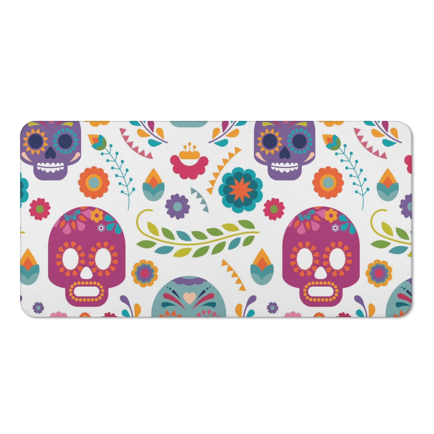 Sugar skull Mexican calaveras skeleton Bath Towel