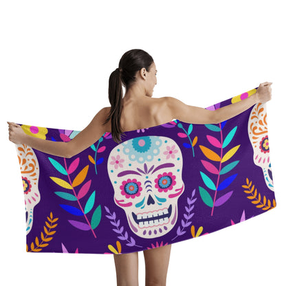 Dia de los muertos Mexican Calaveras Bath Towel