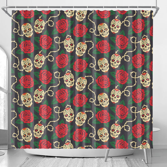 Sugar skull candy Shower Curtain