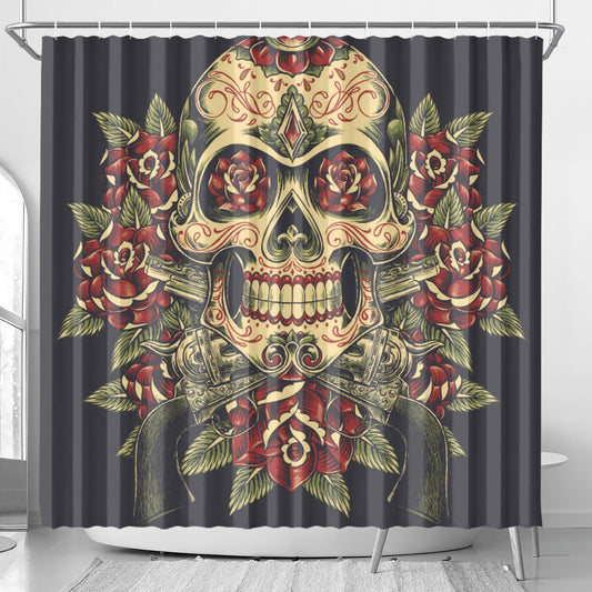 Calaveras sugar skull Shower Curtain