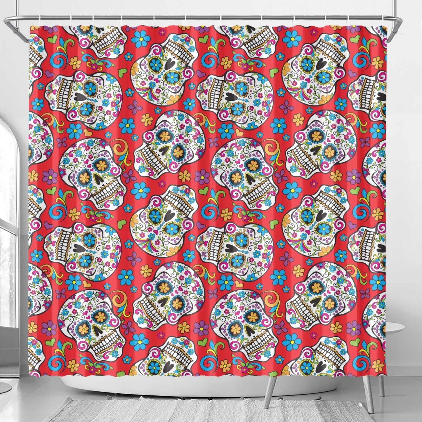 Mexican calaveras skulls Shower Curtain